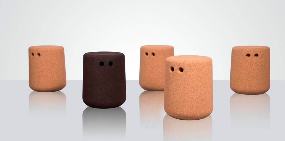 Modus UK launch recycled cork stool with 10% of profits at Salone del Mobile, HALL 20 Booth E25.