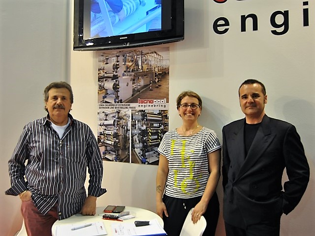 From Left: Elio Del Prete/Tecnopool M.D., Erika Del Prete and Alessandro Ferri. Photo Datalignum