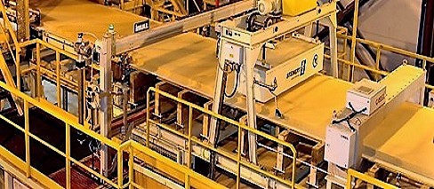 Production line for chipboard equipped with Imal System, Italy.