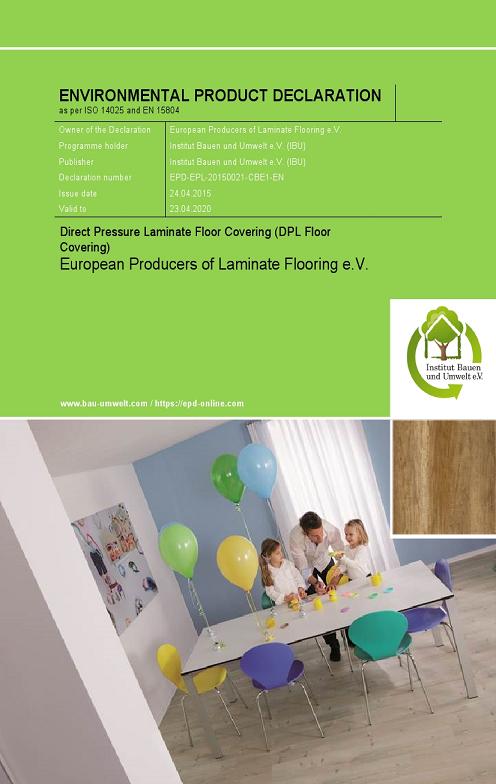 New EPD for laminate flooring published. The EPLF is committed to sustainable construction.