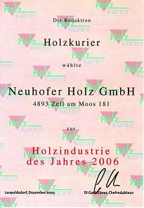 FN Neuhofer Holz received an award