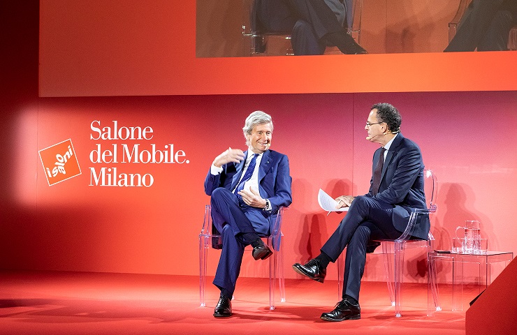 Left, Claudio Luti /President of Salone del Mobile and Andrea Cabrini /Manager of Class CNBC.